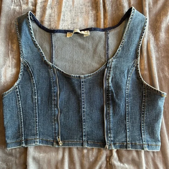 Denim Matching Skirt and Top Set - Picture 7 of 9